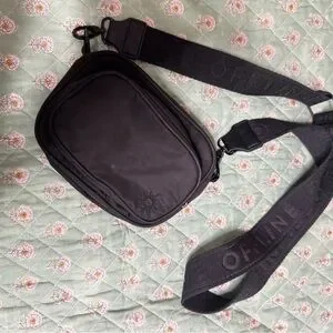 aerie Bags Aerie Black Crossbody Bag With Adjustable Strap